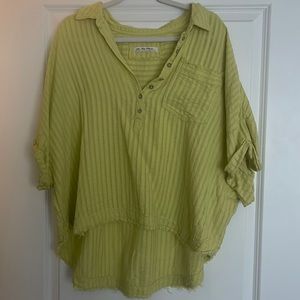 Free People | We the Free | oversized button down top with rolled sleeves